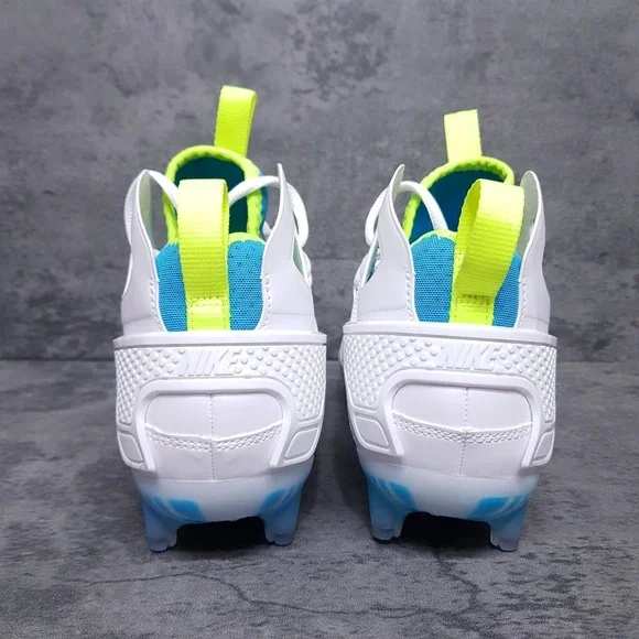 NIKE Huarache 9 Elite Mid Lax SE Lacrosse‎ Cleats Mens Size 11.5 White Blue - Picture 4 of 5